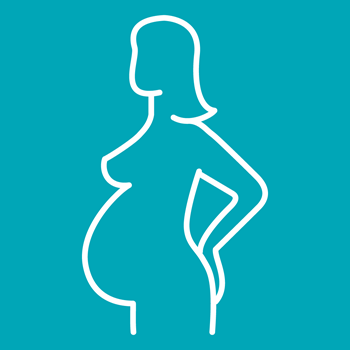 Illustration of a pregnant woman.