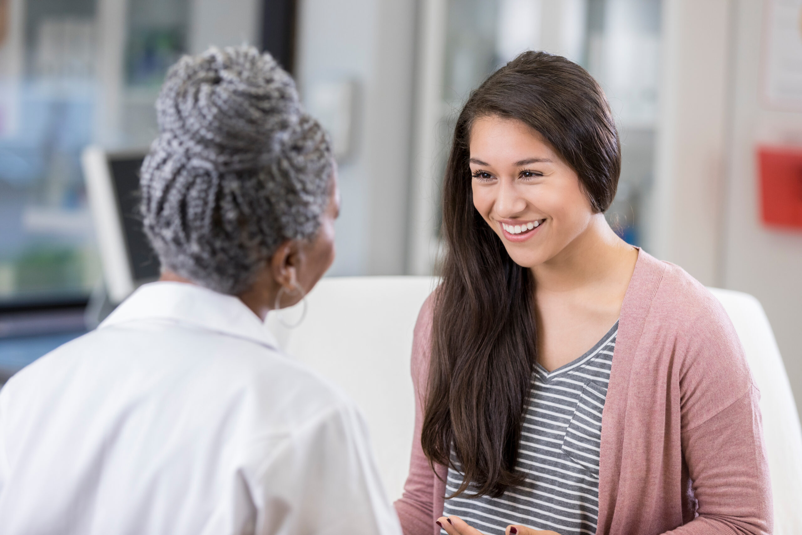 a doctor and patient talking