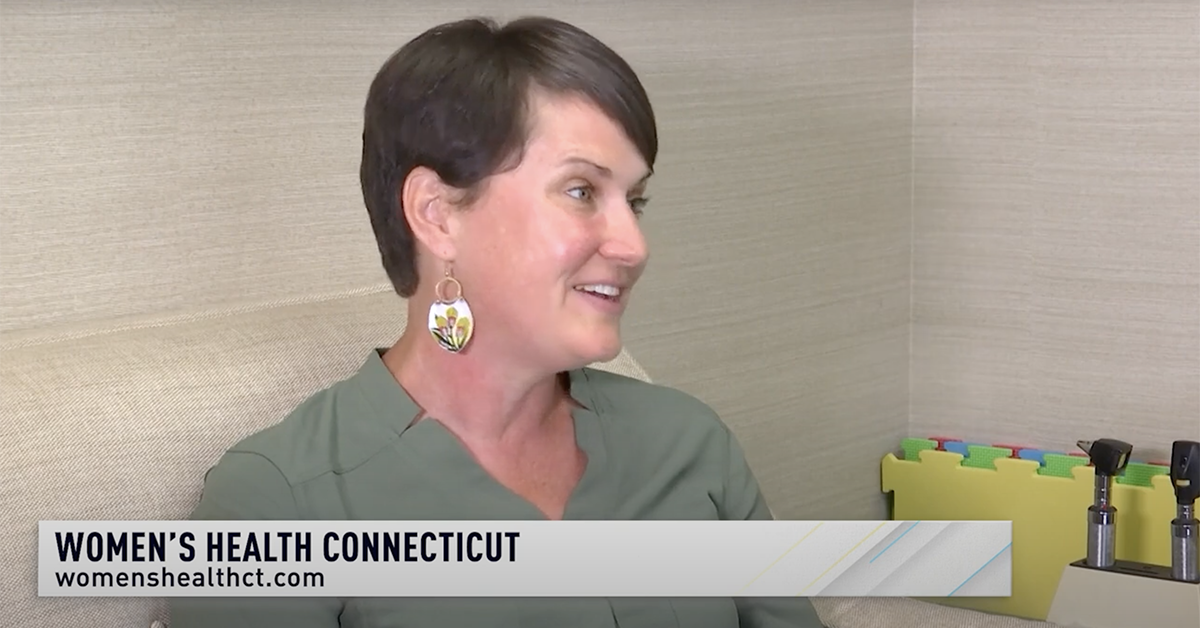Screengrab of a clip from NBC Connecticut CT Live video featuring Suzanne Barton.