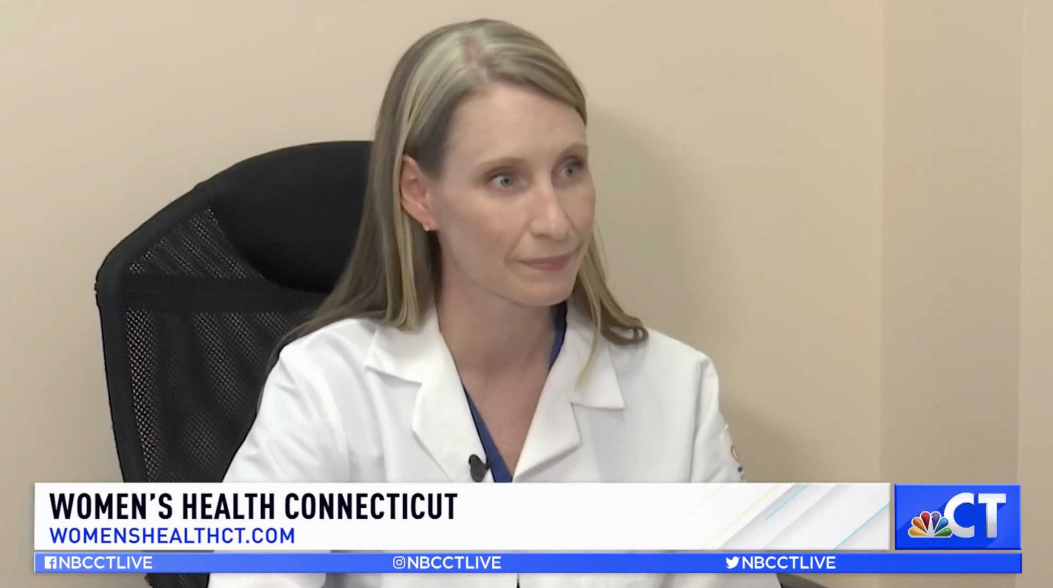 Screengrab of a clip from NBC Connecticut CT Live video featuring Jamie Benway.